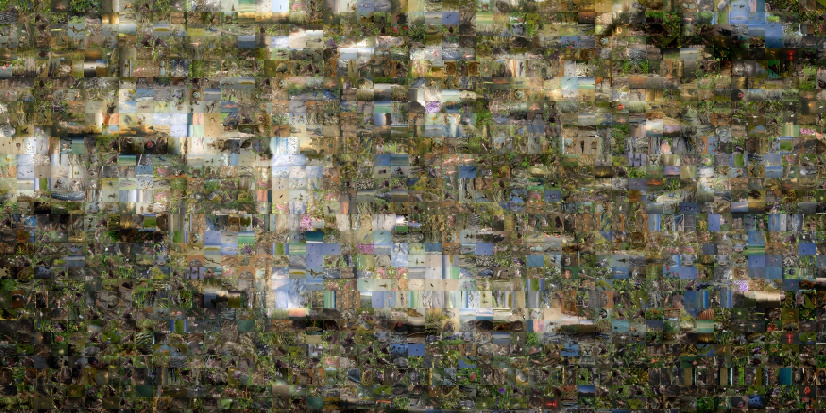 Alligator belly photo mosaic tile