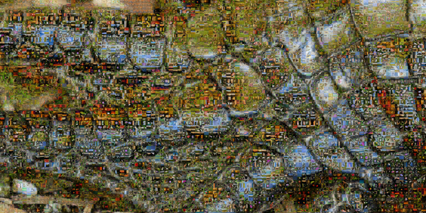 Alligator claw photo mosaic tile